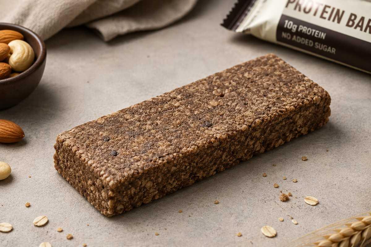 Regular protein bar, dry and chalky