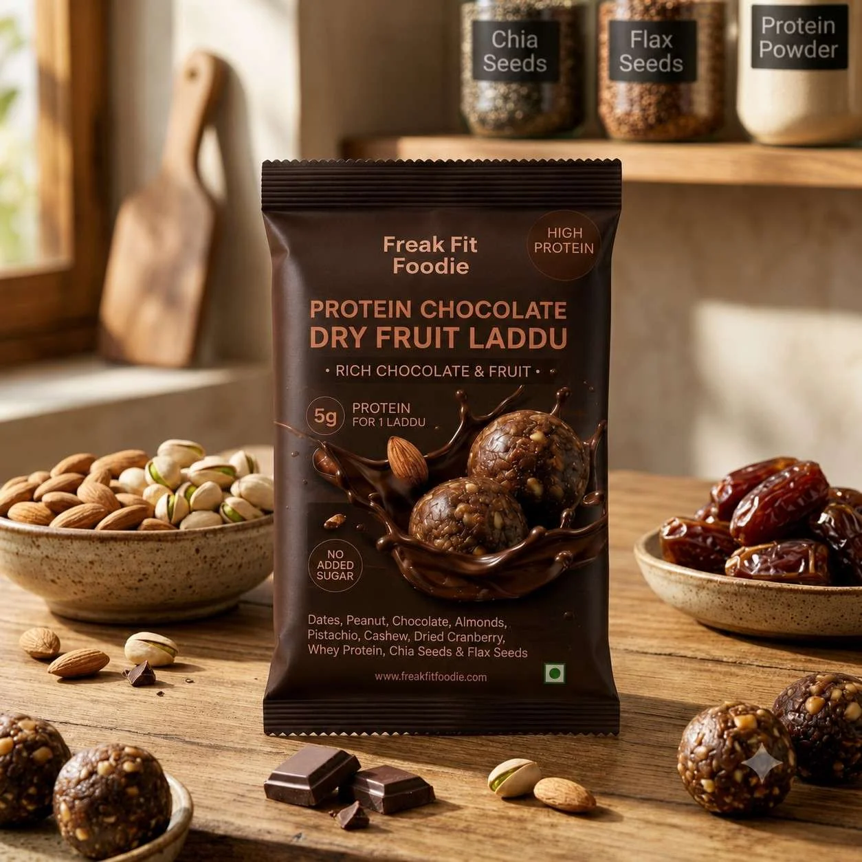 Freak Fit Foodie high-protein ladoos and energy bites