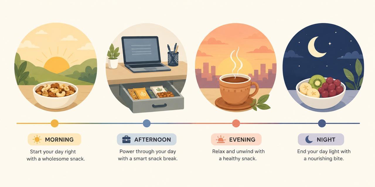 Healthy Indian snack ideas for morning, office, evening and night — a time of day snacking guide